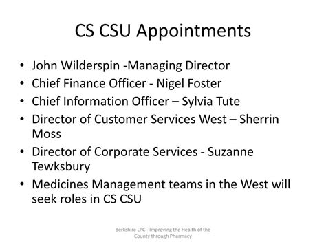 CSU Appointment .